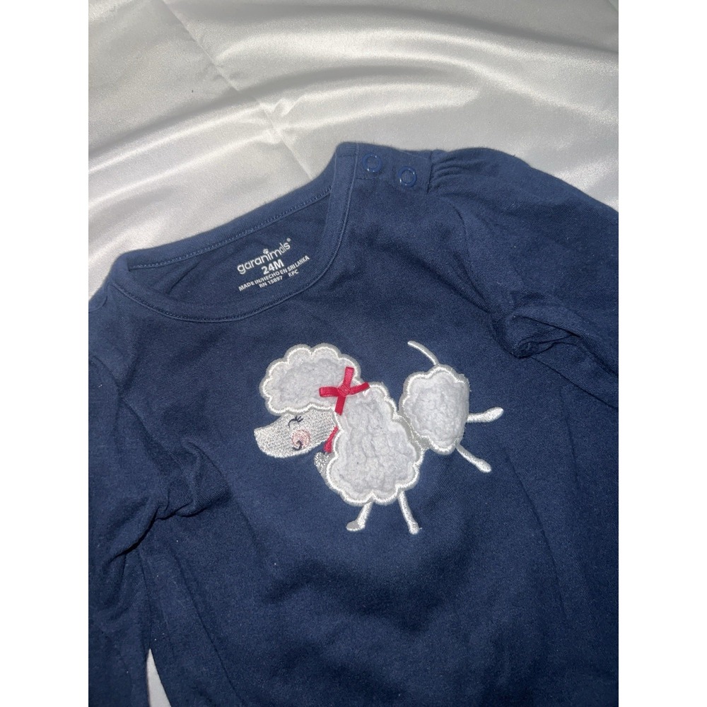 Garanimals Toddler Jumper Size 24 Months Blue Sheep Long Sleeve No Flaws